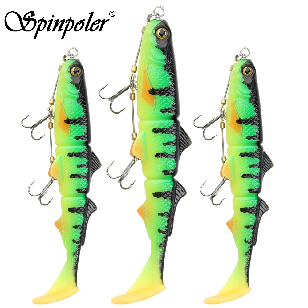 Fishing Lure Spinnerbait - スピンポーラー パイク スティンガー リグ フック システム、3Dスイムベイト