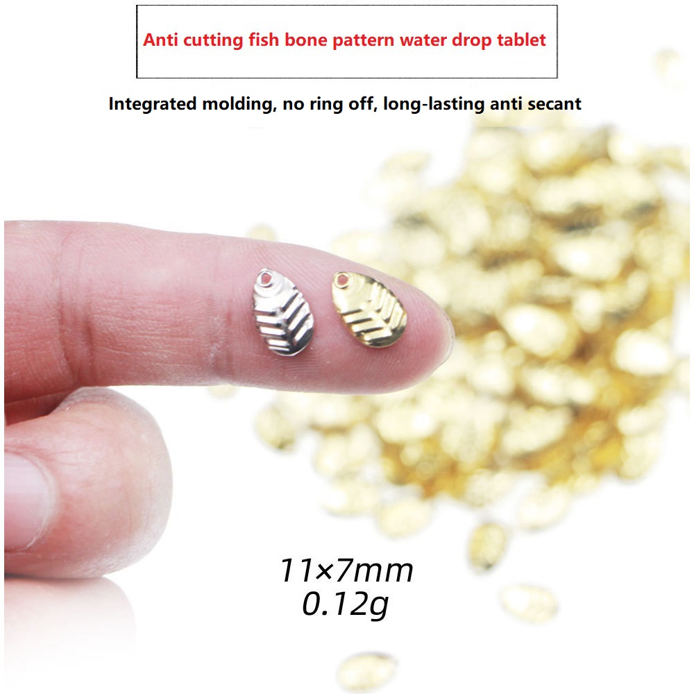Fishing Lure Spoon - 50 ピース/ロット DIY 釣りスピナースパンコールリング餌ルアー Makou 水滴タブレット抗正割ライン金属ノイズスプーンアクセサリー