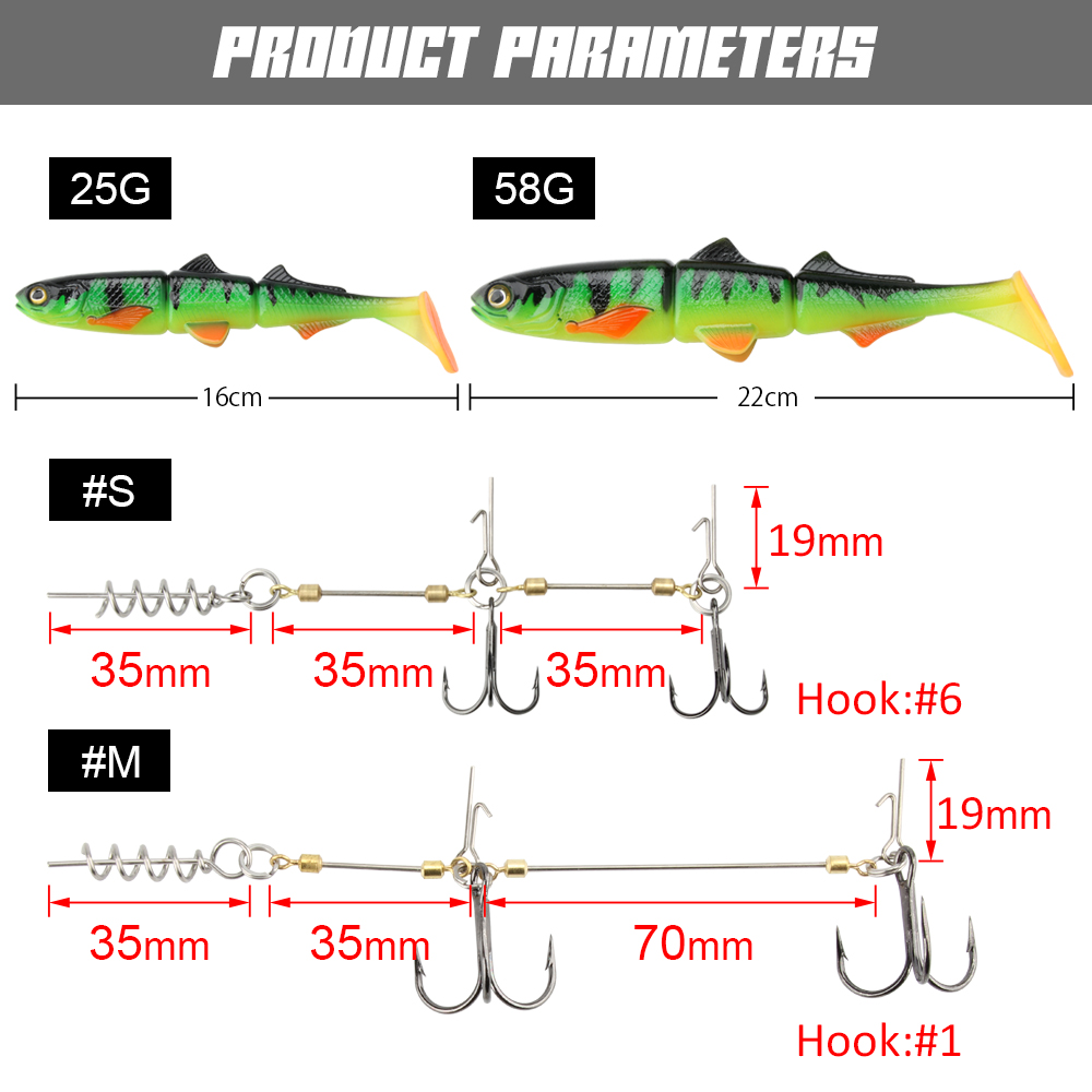 スピンポーラー パイク スティンガー リグ フック システム - Fishing Lure Spinnerbait のレビューと価格