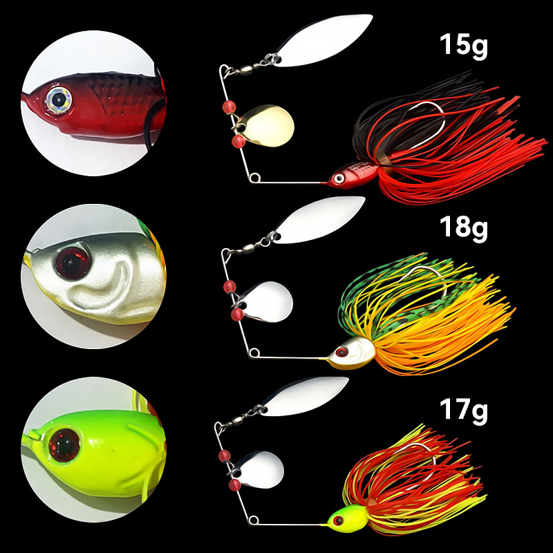 バズーカ 15 グラム 18 グラムスピナーベイト釣りルアー - Fishing Lure Spoon のレビューと価格